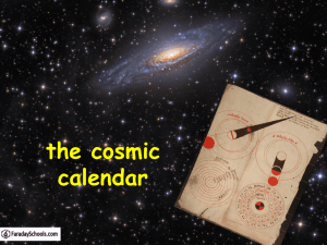 Cosmic Calendar Ppt for Whiteboard