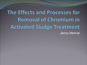 The Effects and Processes for Removal of Chromium in Activated