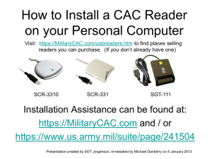 How to Install CAC Reader on your Personal Computer
