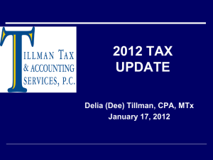 2012 Tax Update