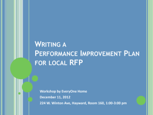 Writing a Performance Improvement Plan for local
