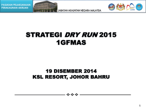 Strategi Dry Run 2015 - 19 - 21 Disember 2014