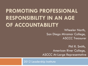 Promoting Professional Responsibility in an Age of