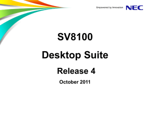 NEC SV8100 Desktop Suite - Phone Systems Plus, Inc