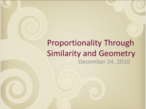 Proportionality through Geometry and Similarity
