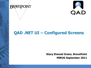 Configured Screens - Midwest User Group