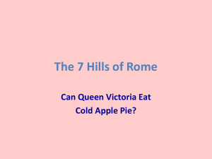 Chapter 1 The 7 hills of Rome