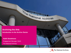 Introduction to archives in the north and the wider archives sector