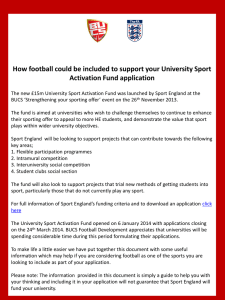 How football could be included to support your University Sport