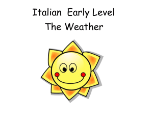 Italian Early Level Weather