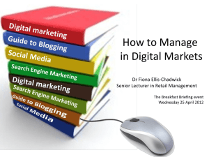 How to Manage in Digital Markets presentation