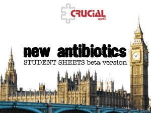 New antibiotics student sheets