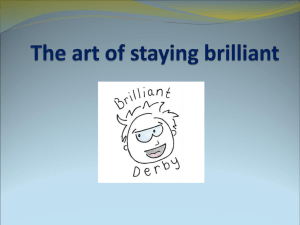 The art of staying brilliant