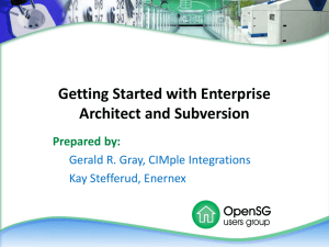 Getting Started with Enterprise Architect and Subversion