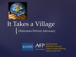 Outcomes-Driven Advocacy - Advance Family Planning