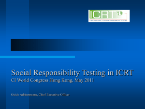 Social Responsibility Testing in ICRT