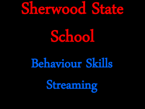 Sherwood State School Skill Streaming