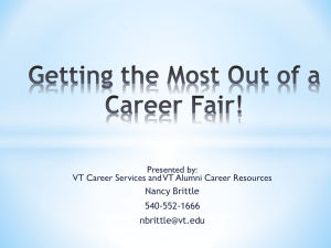 Getting the Most Out of a Career Fair slides (PPT | 3MB)
