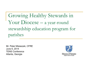 a PowerPoint presentation on growing healthy stewards.
