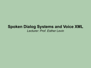 Spoken Dialog Systems and