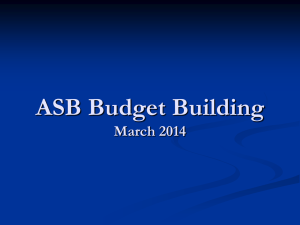 ASB Budget Building - Roosevelt Athletic Boosters