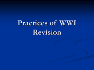 Practices of WWI Revision - European and Middle Eastern History HL