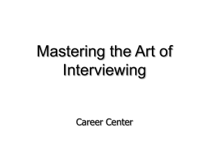 Mastering the Art of Interviewing Workshop