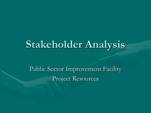 Stakeholder Analysis - Samoa Public Sector Improvement Facility