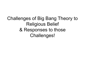 Challenges of Big Bang Theory