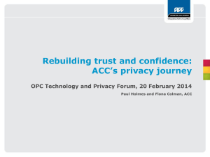 ACC PowerPoint template - Office of the Privacy Commissioner
