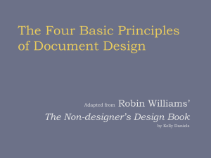 The Four Basic Principles of Document Design