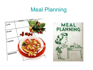 Meal Planning Principles
