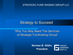 Our Mission Statement - Strategic Fundraising Group