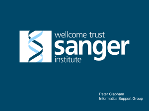 Wellcome Trust Sanger Use Case