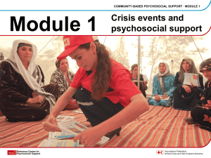 Module 1 - Psychosocial Support IFRC