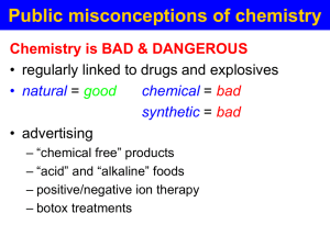 Public misconceptions of chemistry