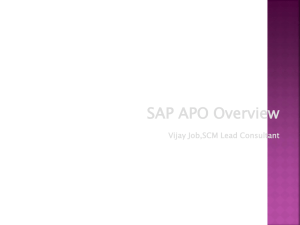 SAP SCM APO Overview