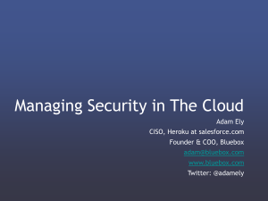 Managing Security Within The Cloud