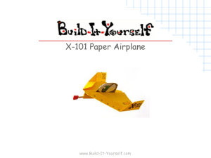 X-101 Paper Airplane Plans - Build-It