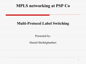 MPLS networking at PSP Co Multi