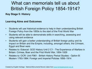 PPT: Using Memorials - British Foreign Policy