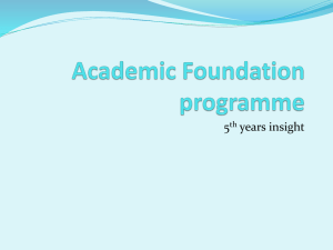 Academic Foundation Programme