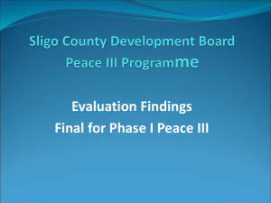 Presentation of Phase I Evaluation to Peace Partnership