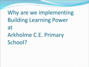 Building Learning Power - Arkholme Church of England Primary