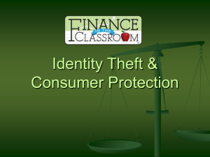 Identity Theft & Consumer Protection PPT