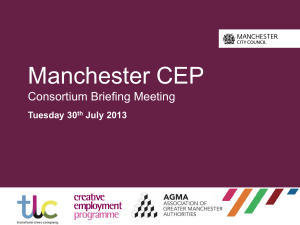 Presentation 30 July 2013 - Manchester Cultural Partnership