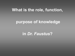 PowerPoint on Faustus and humanism