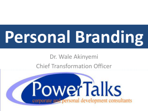 Presentation on Personal Branding