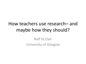 How teachers use research– and maybe how they