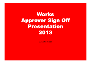 Works Approver Sign Off